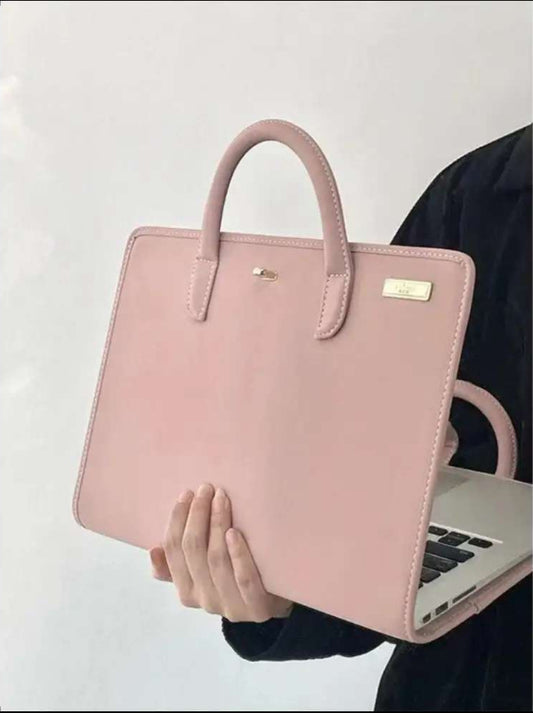 Rosa Laptopfodral i Läder för 14 och 16 tum Skydd - mutual
