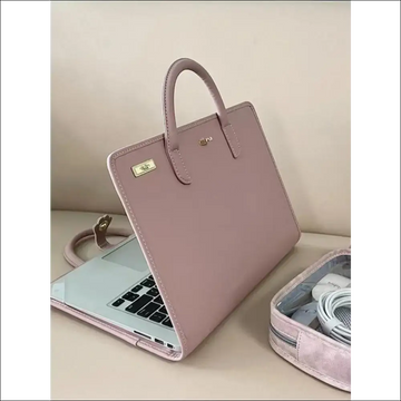 Rosa Laptopfodral i Läder för 14 och 16 tum Skydd
