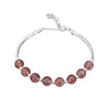 S925 Sterling Silver Jordgubbskvarts Pärlor Armband - silver-jordgubbskvarts / 925 silver och kvarts - Silveramband