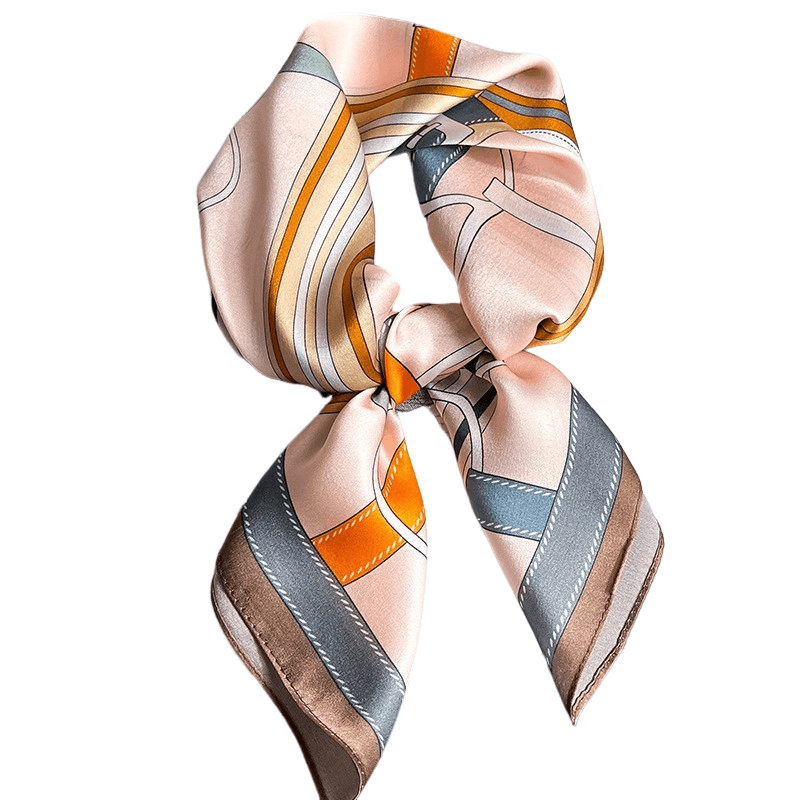 Silkeslen känsla vild elegans – en scarf för dig - Stirrups-Powder - Silkeshalsduk