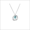 Silverhalsband med Blå Planet och Månsten - S925 / Silver / 40 + 5CM - mutual