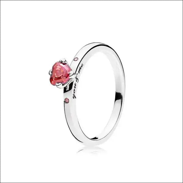 Silberring aus Sterlingsilber mit rosa romantischem Stein