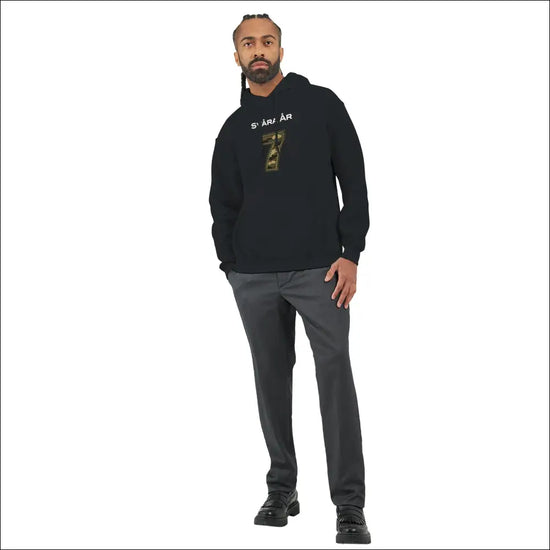 Sju Svåra År Hoodie | Military Stitch Experience Symbolism | Heavy Blend Cotton Polyester