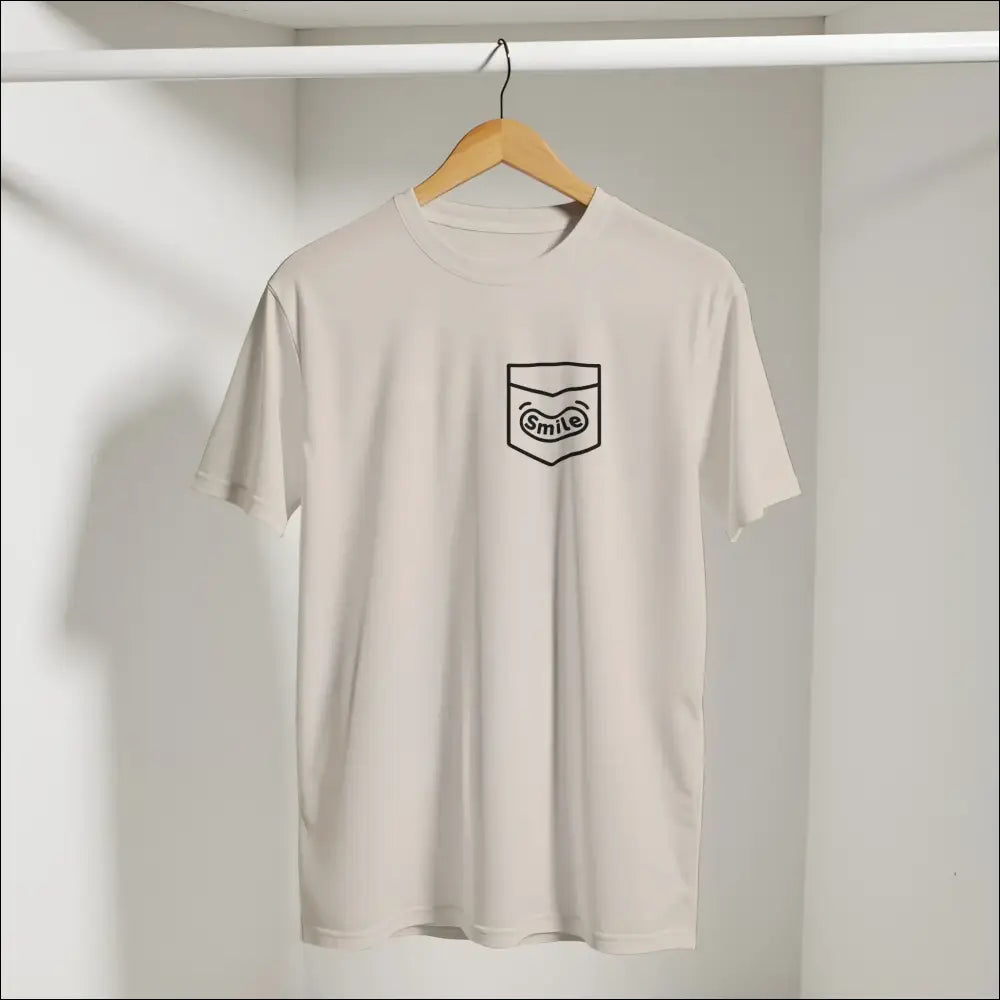 Smiling Pocket Classic Unisex Crewneck T-shirt | Premium Cotton Blend for DTG Printing