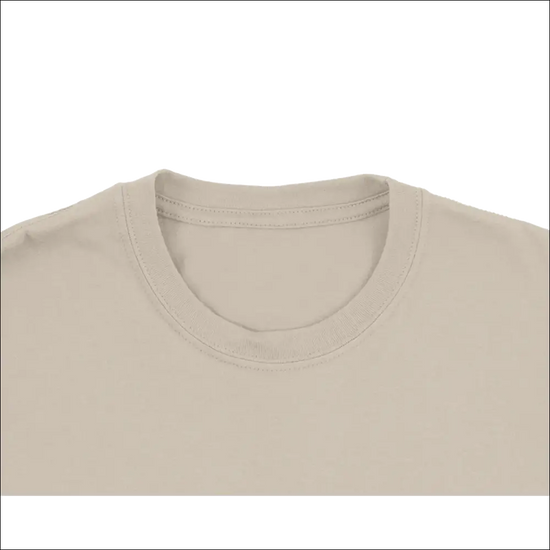 Smiling Pocket Classic Unisex Crewneck T-shirt | Premium Cotton Blend for DTG Printing - beige color top view