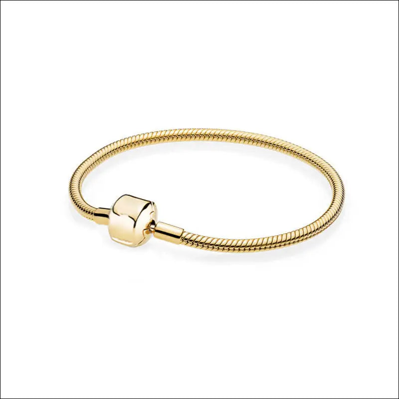 Armband med Snake Bone-Länk - Berlockarmband av Silver - Style 4 / 17cm