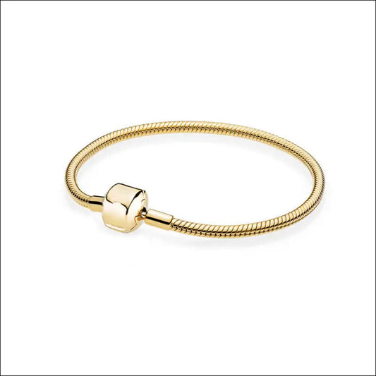 Armband med Snake Bone-Länk - Berlockarmband av Silver - Style 4 / 17cm