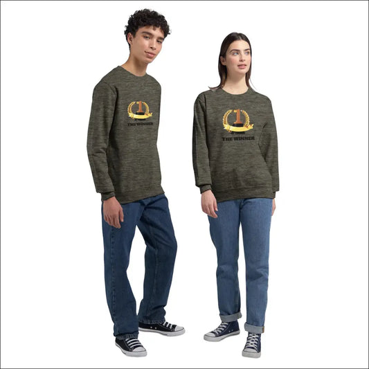 Snygg Sweatshirt för vinnaren fira segern med en vinnartröja - Mörk Grått / S - Print Material