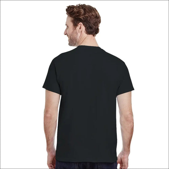 Stilren Vågor inspirerad Svart T-Shirt med Klassisk Design - Print Material