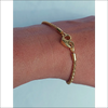 Studded Chain Armband Guldfärgad