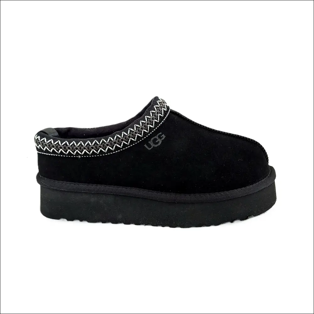 UGG Tazz Svart – 4 cm plattformsula och fårskinnsfoder - 35 - Tofflor