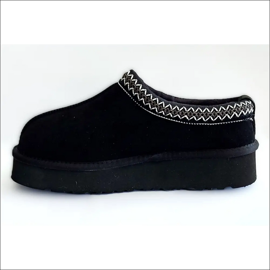 UGG Tazz Svart – 4 cm plattformsula och fårskinnsfoder - 36 - Tofflor