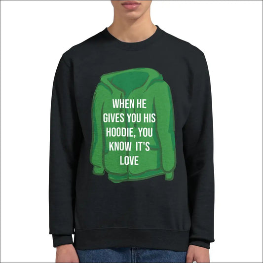 Grå Unisex Sweatshirt för Casual Dejting och Singlar - Svart / S - Print Material