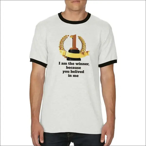 Machen Sie mit und gewinnen Sie ein Unisex-T-Shirt für einen Gewinner