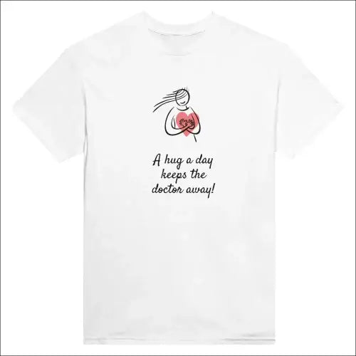 T-shirt med hjärta och krammotiv främja välbefinnande - Print Material