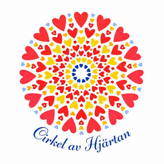 cirkel av hjärtan