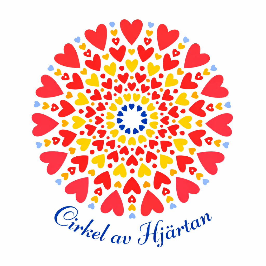 cirkel av hjärtan