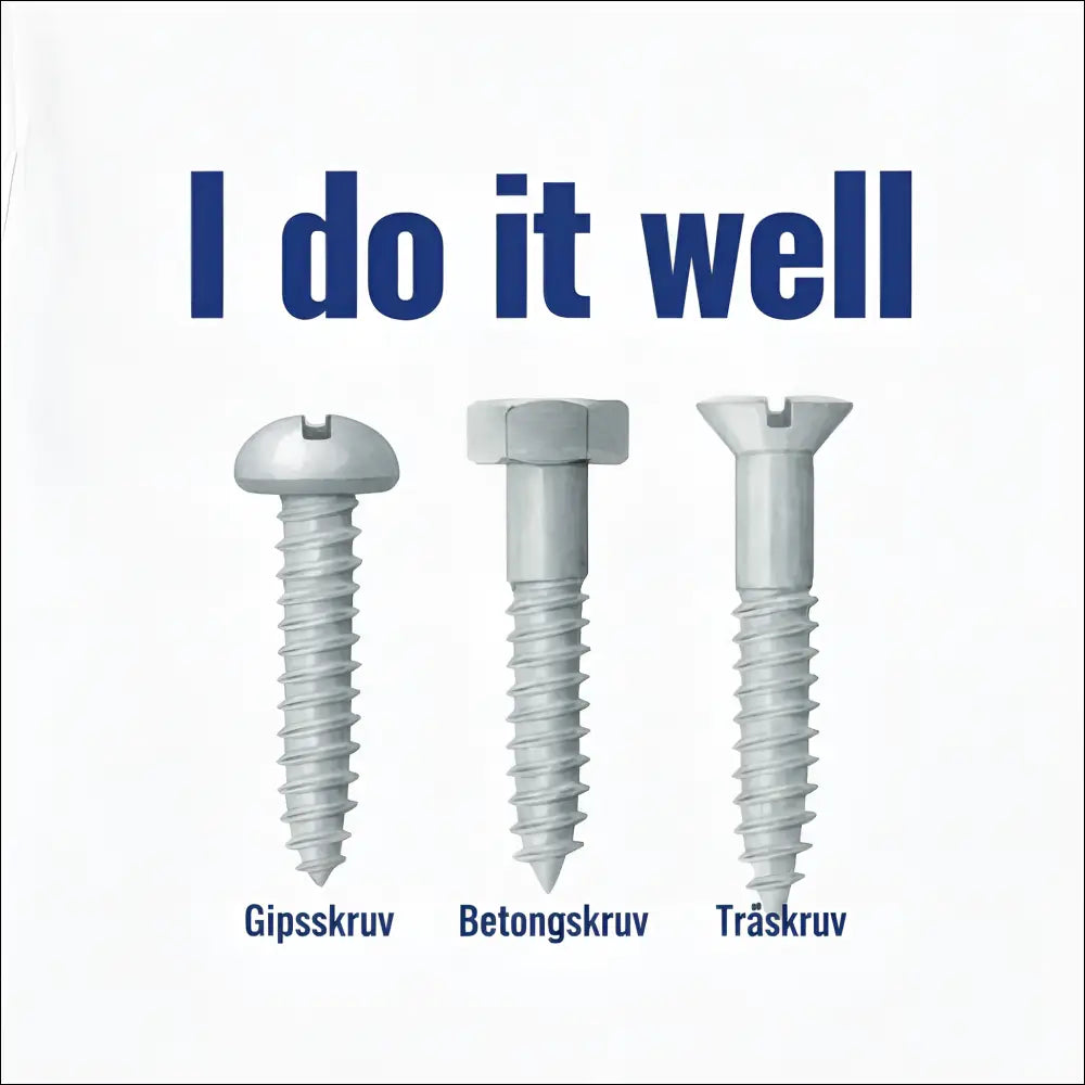 Tuff t-shirt för kille – Skruvar verktyg och attityd - Print Material