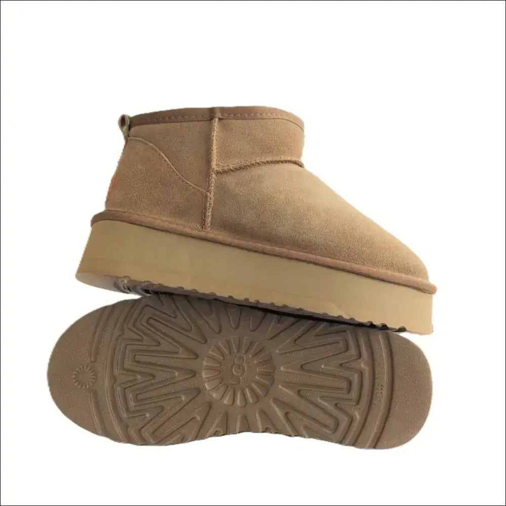 UGG Classic Ultra Mini Platform Chestnut med uggplush-foder - Stövletter