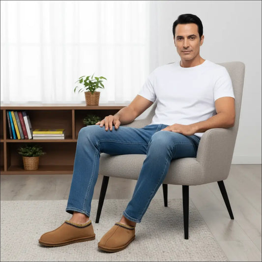 UGG Tasman Chestnut – Dam och Herr storlekar - Fodrade tofflor