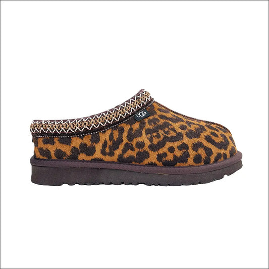 Ugg Tasman Chestnut - Trendiga leopardmönstrade tofflor med varmfodrad design och djärvt leopardton.