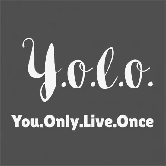 You.Only.Live.Once svart klassisk t-shirt - Print Material